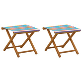 Fotel ogrodowy 2 pcs Lite Drewno Eukaliptusowe Wielokolorowe