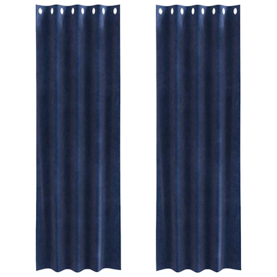 Zasłony zaciemniające 2 pcs Ciemnoniebieski 140 x 245 cm
