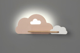 Kinkiet Cloud do pokoju dziecięcego chmurka z półką wbudowany LED 5W