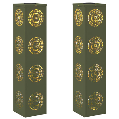 Słoneczna LED lampa na ścieżkę 2 pcs Zielony oliwkowy