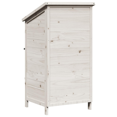 Shed ogrodowy Biały 59,5 x 56 x 113,5 cm Drewno Świerkowe