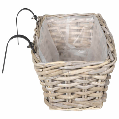Hanging Planter Kosz 2 szt. Naturalna szarość 48 x 22 x 15 cm