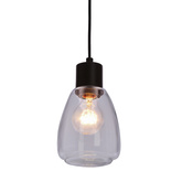 MOLDO lampa wisząca czarny 1x40W E27 klosz bezbarwny  31-35066