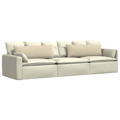 Poduszki na sofę 2 pcs Kremowy 120 x 40 cm tkanina