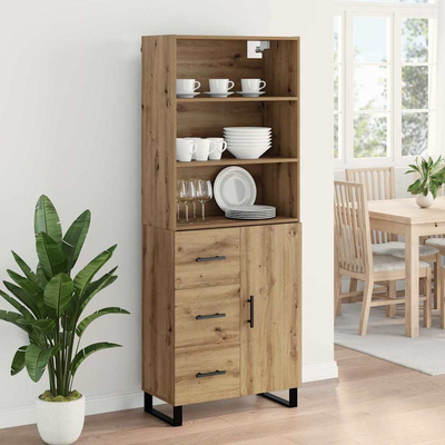 Highboard 2 szt. Dąb rzemieślniczy 69,5 x 34 x 180 cm