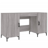 vidaXL Biurko, szary dąb sonoma, 140x50x75 cm, materiał drewnopochodny