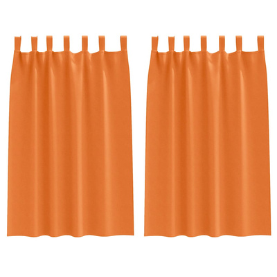 Firany blackout z kółkami 2 pcs Jasnopomarańczowy 175 x 140 cm