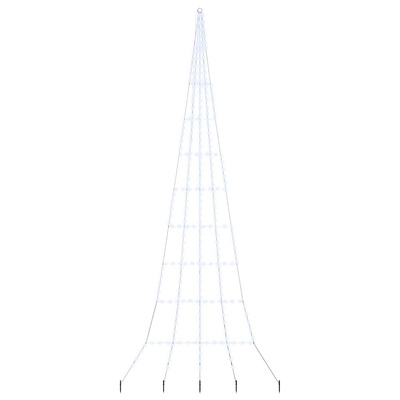 Ledowa Choinka Bożonarodzeniowa z Kolcami do Ziemi 511 cm Metal