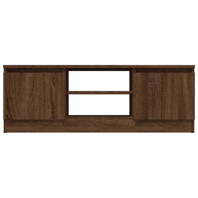 vidaXL Szafka pod TV, z drzwiczkami, brązowy dąb, 102x30x36 cm