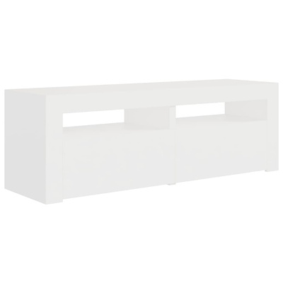 Szafka pod TV z oświetleniem LED, biała, 120x35x40 cm vidaXL