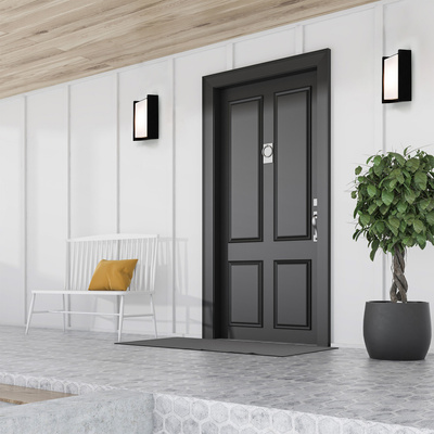 Ogrodowa oprawa elewacyjna kinkiet ATEA BLACK E27 czarny IP44 EDO777364 EDO Solutions