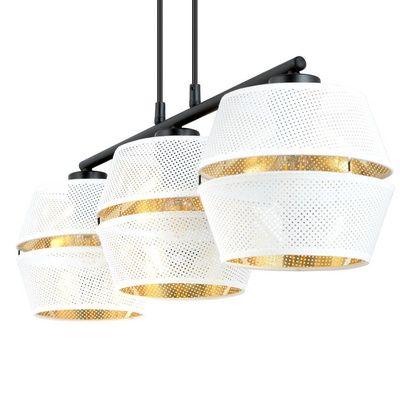 Lampa wisząca  MALIA 3 WHITE/GOLD