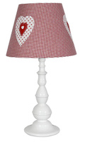 Lampka nocna Sweet biało-różowa z abażurem 51 cm