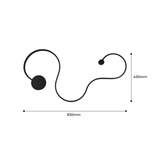 Nowoczesny kinkiet LED Abruzzo Wave 40W 3000K 85cm 2800K