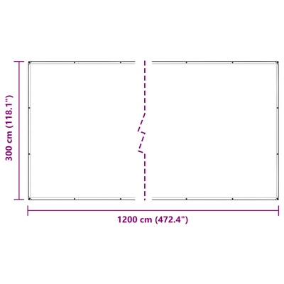 Przezroczysta plandeka z oczkami 3x12 m PVC