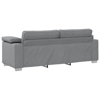 Sofa 3-osobowa Jasnoszary 220 cm tkanina