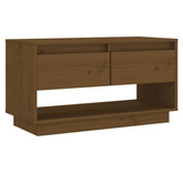 vidaXL Szafka pod TV, miodowy brąz, 74x34x40 cm, lite drewno sosnowe