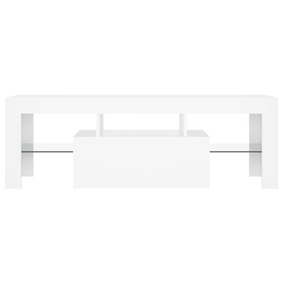 vidaXL Szafka pod TV z oświetleniem LED, biała, 120x35x40 cm