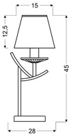 Lampka stołowa nocna chromowa abażur biały E14 Valencia Candellux 41-84609