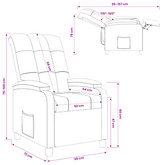 Fotel recliner Fioletowy tkanina