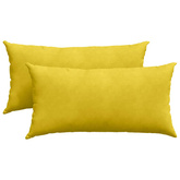 Poduszki na sofę 2 pcs Żółty 80 x 40 cm Tkanina sztruksowa