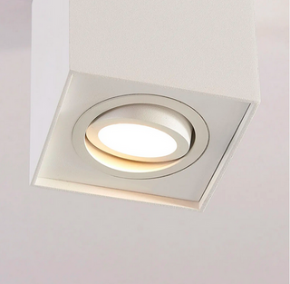 Ruchoma Spot NEGREB kwatdrat LED gu10 natynkowa CZARNY/BIALY