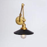 Kinkiet Retro nastawny Czarno Złoty Abruzzo Gloria