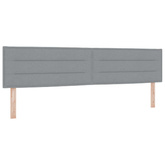 Łóżko kontynentalne z materacem jasnoszary 200 x 200 cm tkanina