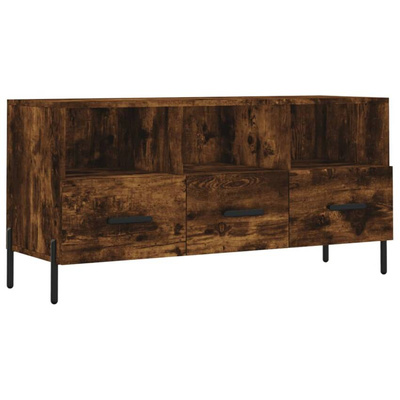 vidaXL Szafka pod TV, przydymiony dąb, 102x36x50 cm