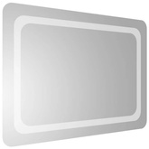 vidaXL Lustro łazienkowe z LED, 70x50 cm