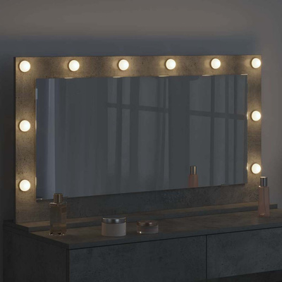 Lustro toaletowe Prostokątny Betonowy szary 100 x 55 x 18 cm