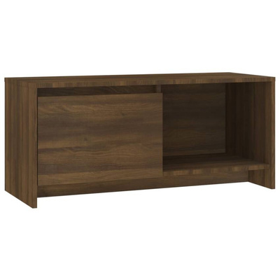 vidaXL Szafka pod TV, brązowy dąb 90x35x40 cm, materiał drewnopochodny