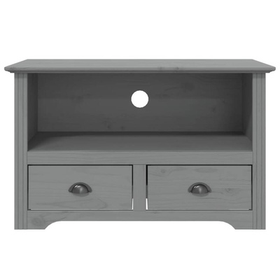 vidaXL Szafka pod TV BODO, 2 szuflady, szara, 91x43x56 cm, sosnowa