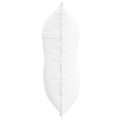 Poduszka na plecy Biały 80 x 19 x 50 cm tkanina