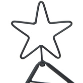 Metalowa choinka świąteczna z podstawą Czarny 60 cm Stal