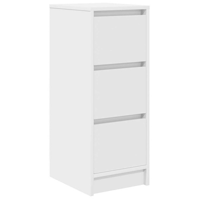 Komoda Biała 29,5x34x76 cm Drewno klejone