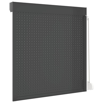 vidaXL Roleta zewnętrzna, aluminiowa, 130 x 140 cm, antracytowa