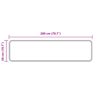 Chodnik dywanowy MARSA Szary 50 x 200 cm Poliester i PVC