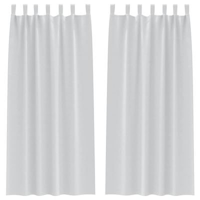 Firany blackout z kółkami 2 pcs Jasnoszary 260 x 140 cm