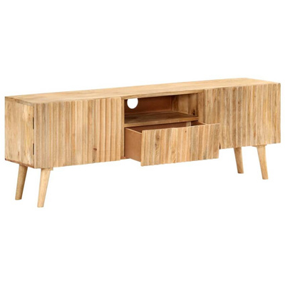 vidaXL Szafka pod TV, 140x30x49 cm, lite drewno mango