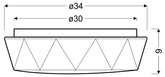 Lampa Sufitowa Candellux Sky 13-62079 Plafon Led 6500K