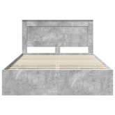 Ramka łóżka Betonowy szary 160 x 200 cm Drewno inżynieryjne