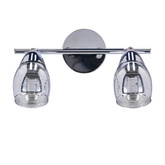 Lampa sufitowa MILTON listwa ze szklanymi kloszami regulowana 2-punktowa do kuchni