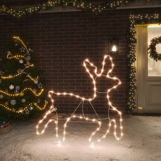 vidaXL Świąteczna dekoracja w kształcie renifera, 72 LED, ciepła biel