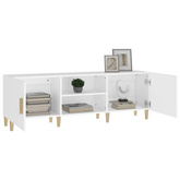 vidaXL Szafka pod TV, biała, 150x30x50 cm, materiał drewnopochodny wariant 5