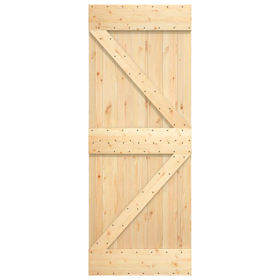 Drzwi przesuwne Naturalny i czarny 70 x 210 cm