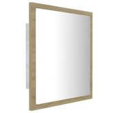 vidaXL Lustro łazienkowe LED, kolor dąb sonoma, 40x8,5x37 cm, akryl