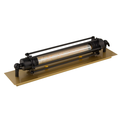 Kinkiet Retro Loft Abigali E27 złoto-czarny