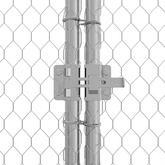 Klatka dla kur Srebrny 200 x 170 x 177 cm Stal Galwanizowana