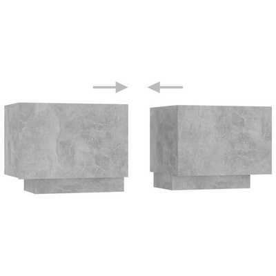 vidaXL Szafka pod TV z oświetleniem LED, szarość betonu, 260x35x40 cm
